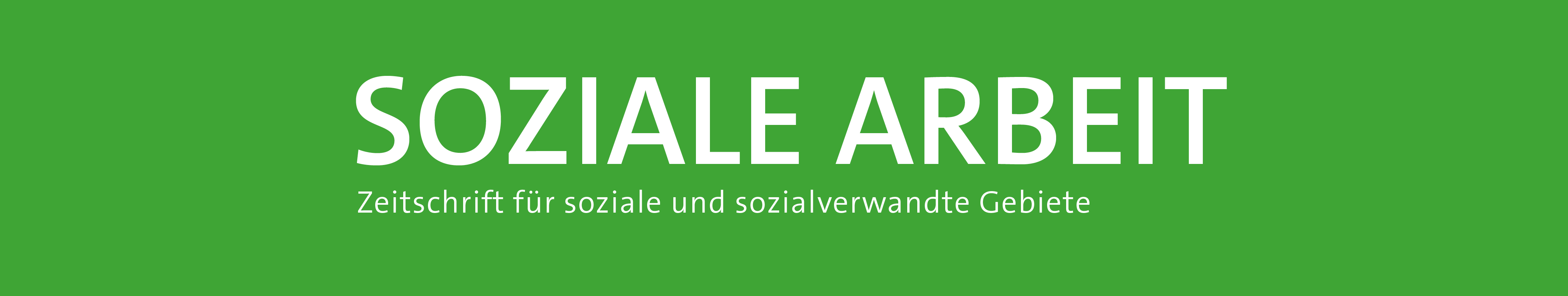 Zeitschrift für soziale und sozialverwandte Gebiete Banner